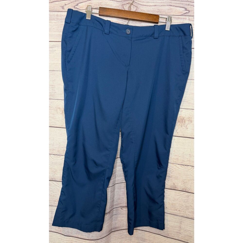 Nike Golf Tour Performance Dri-Fit Blue Capri Pants Women’s Size 16 Cropped EUC